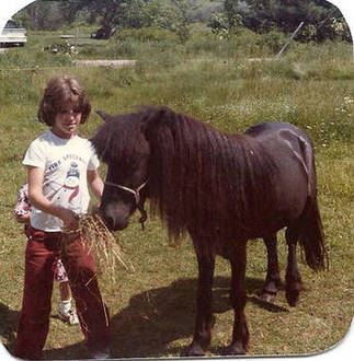 Michelle 10 years old with her pony Hobbit